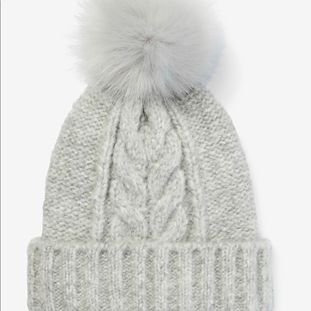 Express NWT Cable Knit Heather Gray Beanie